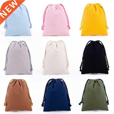 Reusable Cotton Drawstring Bags Fabric Storage Bag for Sundr