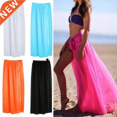Women SwimWear ver Up Sheer Beach Mini Wrap Skirt Sarong Par