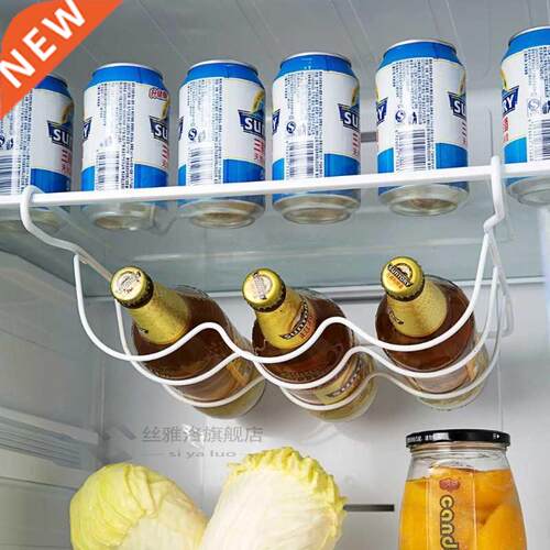 Iron Kitchen Organizer Refrigerator Rack Shelf Beer Wine Bot