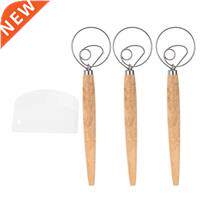 3 Pieces Danish Dough Whisk, Bread Mixer Blender, Stainless