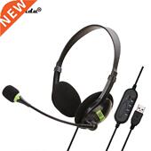 Universal USB Wired Microphone Headset Headphones kebidu