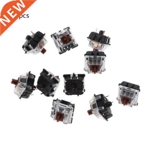 10Pcs Mechanical Keyboard Gateron MX 3 Pin Brown Switch Tran