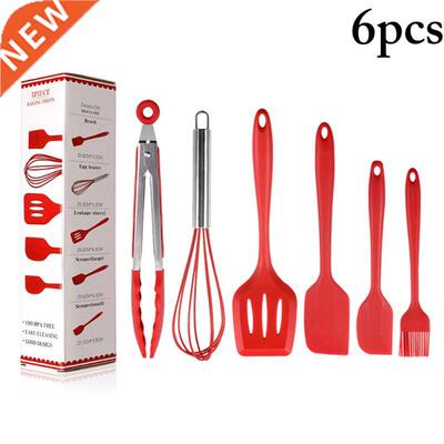 6pcs/Set Silicone Cooking Utensils Kitchen Utensil Set Non-S