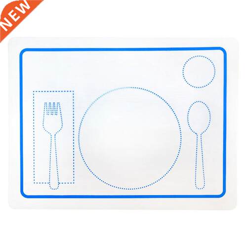 0cm Blue Pink Silicone Placemat for Kids Montessori Early E