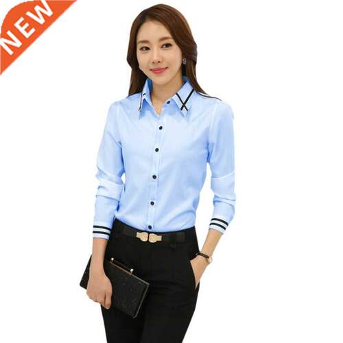 Women Blouses 5XL Plus Size Fashion Shirts Long Sleeve Turn-
