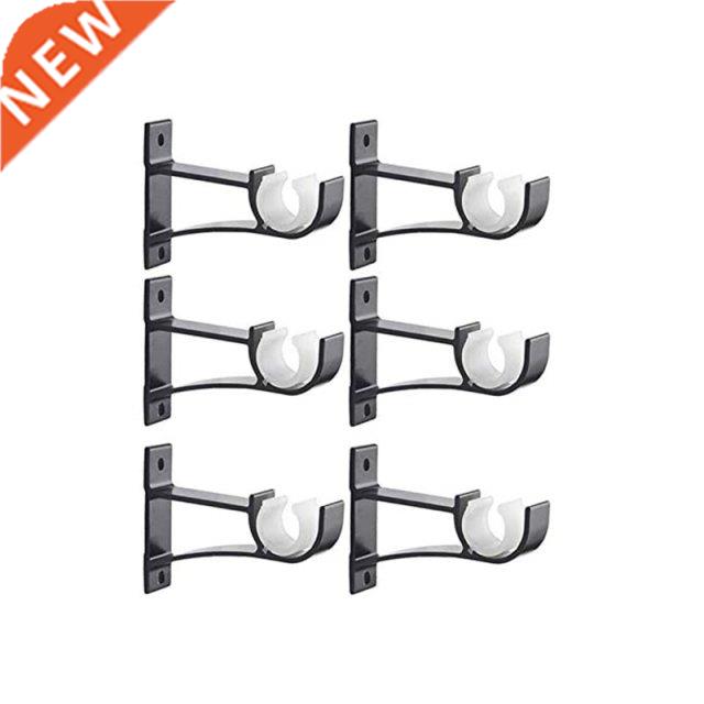 6 Pack Sngle Curtan Rod Brackets for Drapery Rod Alumnum