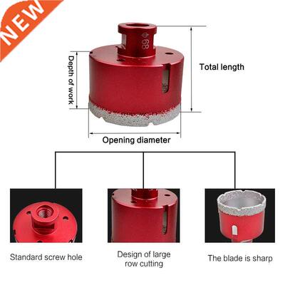 6-100mm M14 Thread Connection Vacuum Brazed Diamond Drilling