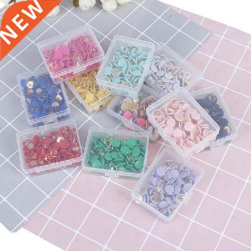 100pcs Round Push Pins Thumb Tacks For Office School Notice