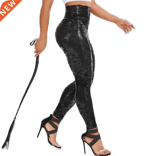 PU Leather Leggings Women Fitness Thin Black Pants High Wais
