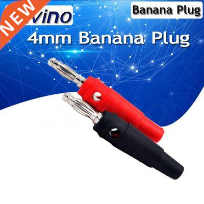 Red and Black 4mm Solderless Side Stackable Banana Plug