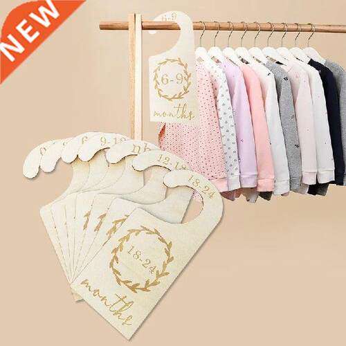 7Pcs Baby Closet Size Divider Wooden Baby Closet Organizers