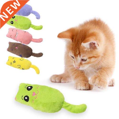 Teeth Grinding Catnip Toys Funny Interactive Plush Cat Toy