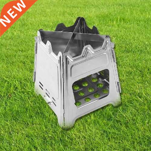 Camping Stove Foldable Stainless Steel Wood/Alcohol Stove