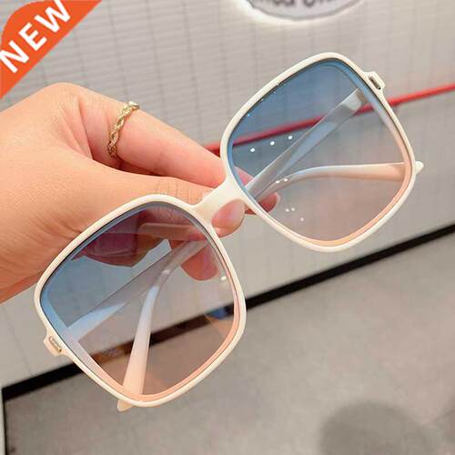 2022 Rice Nail Square Sunglasses Round Face Ladies Anti-ultr
