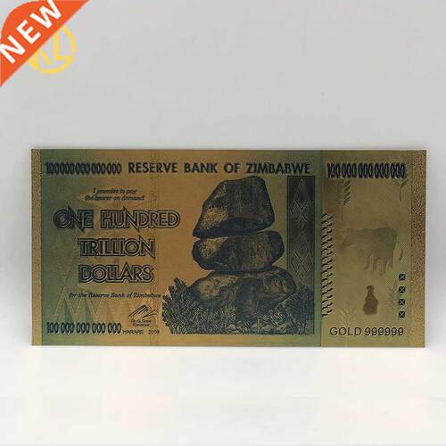 *1SET Collectable Gold Plated Banknotes 100 Trillion Doll