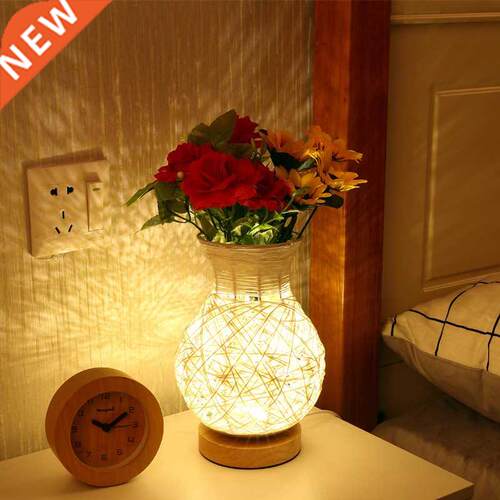 Artpad Modern USB Table Lamp Wood Shade 5W decoration Night