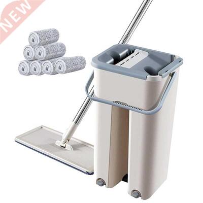 Flat Floor Mop Scraping Ultra-Fine Fiber Mop Self Wet and Dr