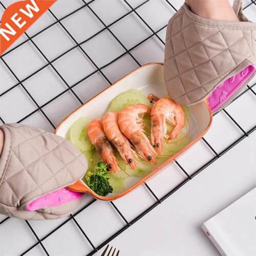 1PC Silicone Anti-scalding Oven Gloves Mitts Potholder