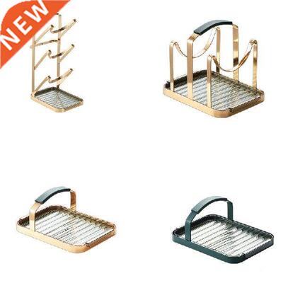 94PF Kitchen Orgnizer Pot Lid Rck Iron Spoon Holder Pot
