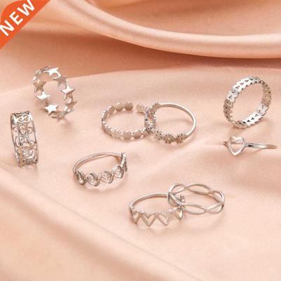 Skyrim Stainless Steel Women's Ring Simple Heart Sta