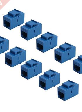 10Pcs RJ45 Connector Keystone Jack Cat6 Extension Coupler Et