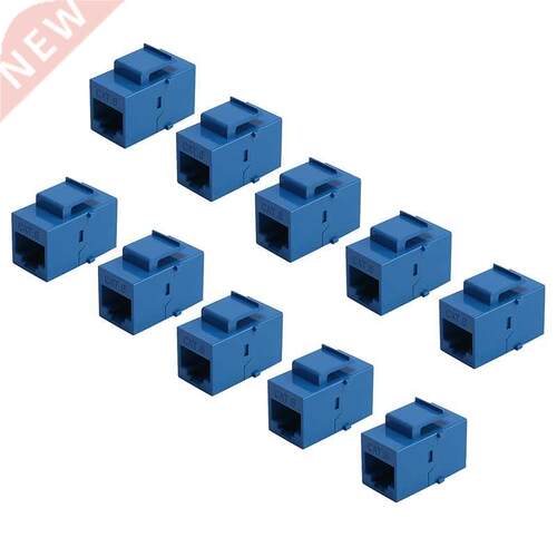 10Pcs RJ45 Connector Keystone Jack Cat6 Extension Coupler Et