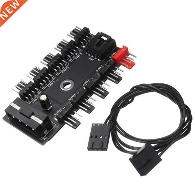 Durable 1 to 10 PC Computer Fan Channel Hub High Quality 12V