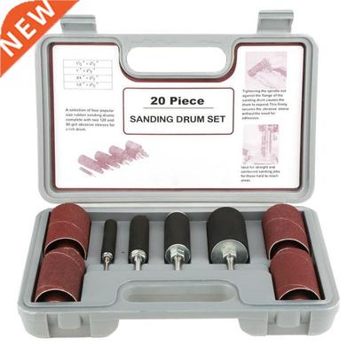 20pcs Rubber Sanding Drum Set Spindle Sanding Drum Sander To
