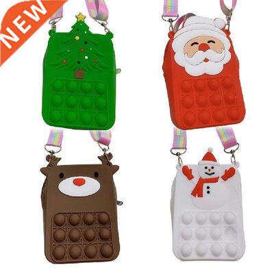 Christmas Fidget Toys Push Bubbles Toy Silicone Push Bubble