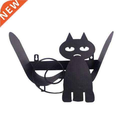 Black Toilet Paper Holder Vertical Paper Roll Holder for Ki