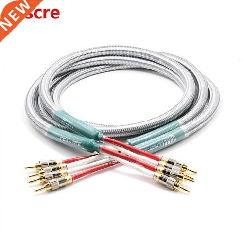 HiFi Speaker Audio Cable Golden Plated Banana Plug Cable Aud