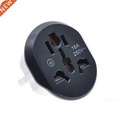 AU US UK CN To EU 2 Round Pin Black Plug Adapter Converter G