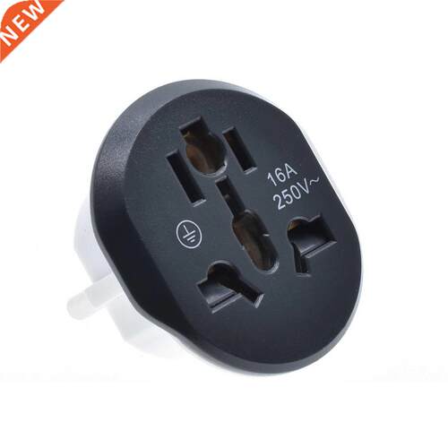 AU US UK CN To EU 2 Round Pin Black Plug Adapter Converter G