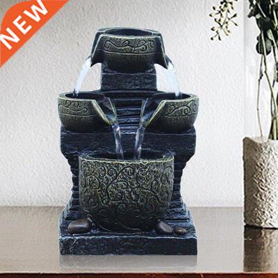 Water Fountain Indoor Tabletop Waterfall Fountain Soothing C