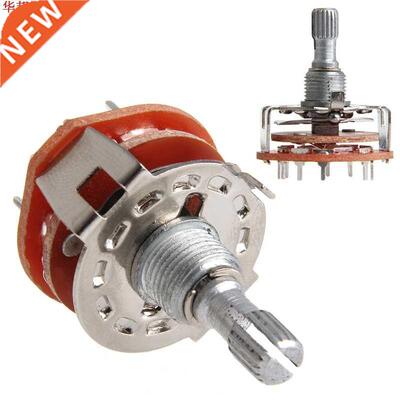 Shaft Panel Mount 2P5T Rotary Switch Selector Band 2 Pole Po