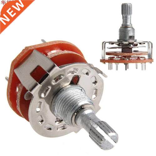 Shaft Panel Mount 2P5T Rotary Switch Selector Band 2 Pole Po