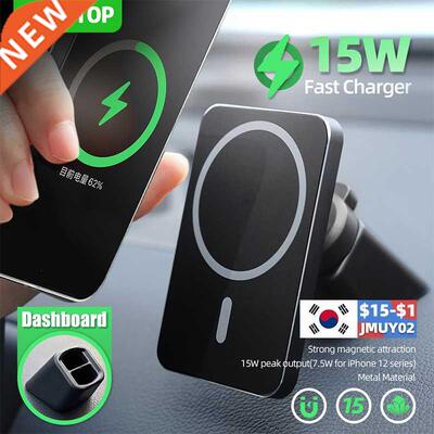 15W Car Magnetic Wireless Charger for iPhone 13 12 Pro Max W