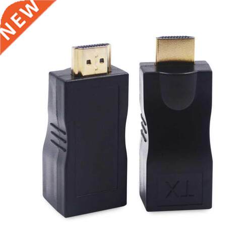 Black HDMI single cable extender TX transmitter + RX receive