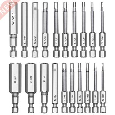 20Pcs/Set Hex Head Allen Wrench Drill Bit Set Premium S2 Ste