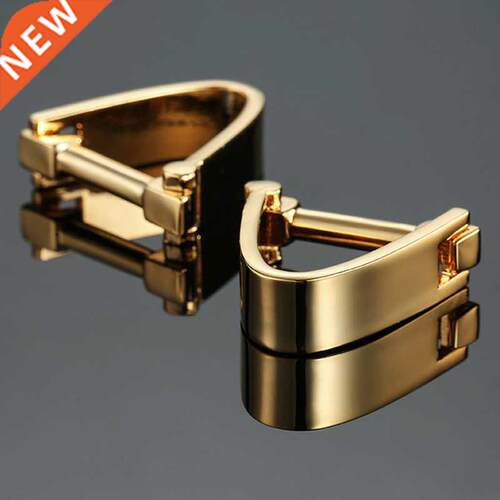 high quality copper material cuff links new 2024 new gold