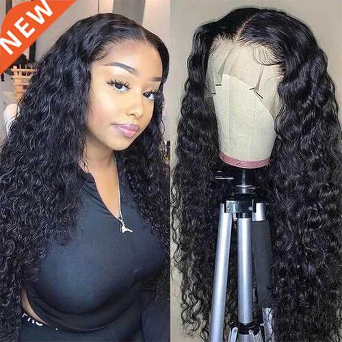Deep wave lace front wig For black Woman 30 Inch HD pre pluc