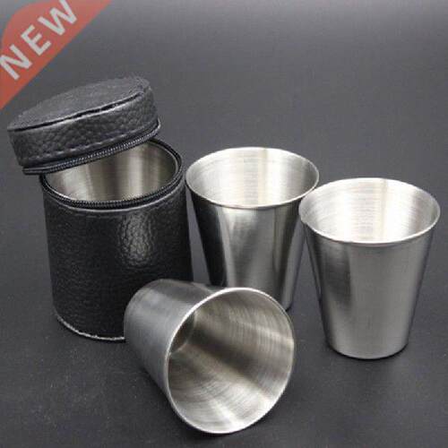 4 Pcs / Set Polished 30 Ml Mini Stainless Steel Shot Glass