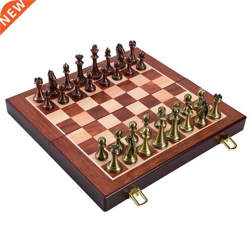 International Chess Set Folding Wooden Chess Bod Classic