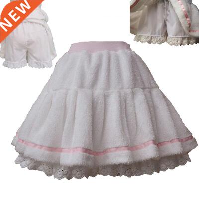 Adult Women Winter Warm Fleece Mini Pleated Pant Skirt Band