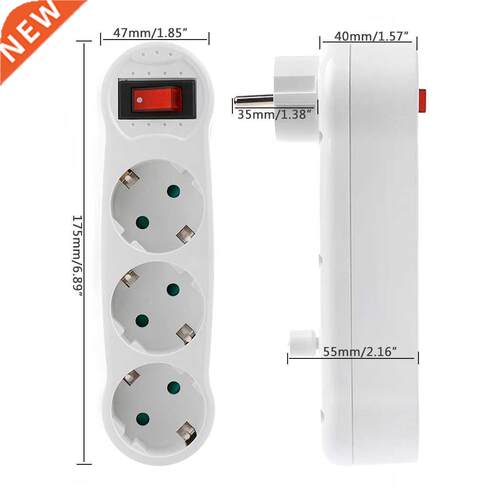 16A European Type Conversion Plug 1 TO 3 Way EU Standard