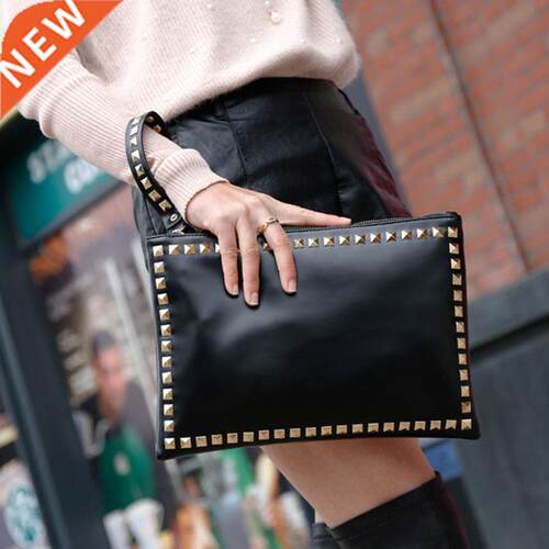 Fashon Rvet Hgh Qualty Leather Handbag Crossbody Shoulde