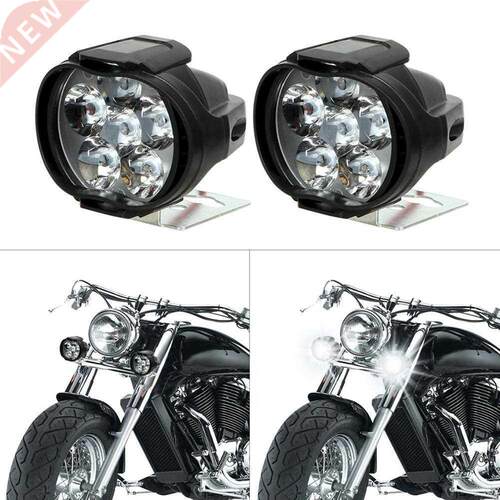 2pcs 6 LED Motorcycle Headlight White SpotLights Electric Ve