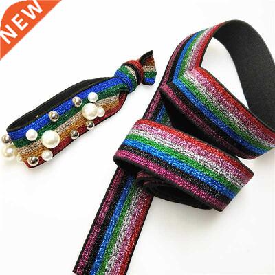 1m Elastic Bands 25mm Glitter Colorful Hot Stamping Rubber