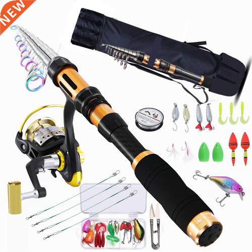 BNTTEAM Telescopic Fishing Rod and Spinning Reel Combo Set w