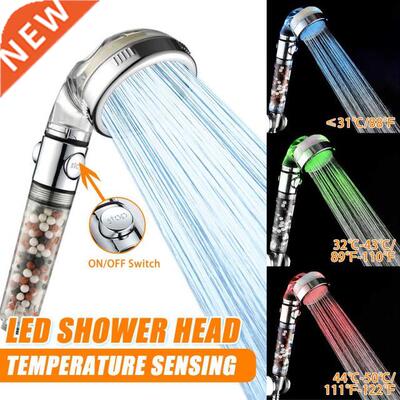 Color Changing LED Shower Head High Pressure Water Saving